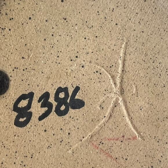 Pottery Art Green Brown Au Gratin Dish Oval Serving Stoneware Hand Made & Signed - Picture 12 of 12